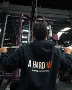 Hoodie A HARD MF negra vista trasera